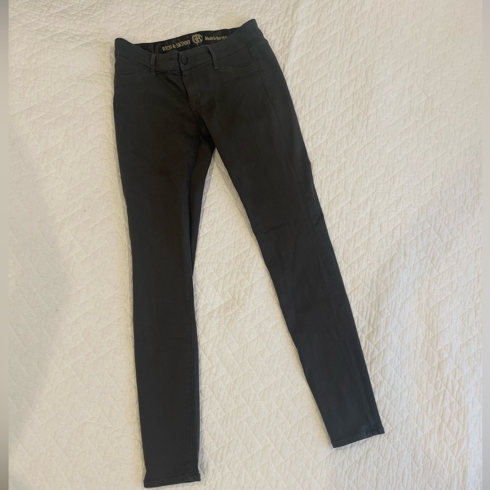 Rich & Skinny Olive  Slim Skinny Jeans New Size 25